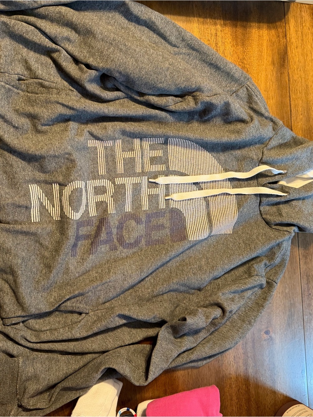 The North Face womens Heather Gray Logo Sweatshirt